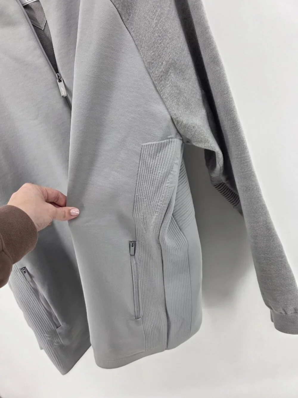 Adidas‎ Adi Pure Grey Full Zip Sweater Jacket – Men's XL – Mixed Knit